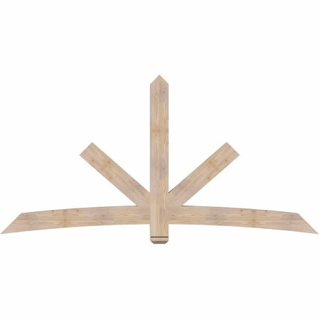 Ekena Millwork Alberta Smooth Timber Gable Bracket, Douglas Fir, 96"W x 48"H x 3 1/2"D x 5 1/2"F, 12/12 Pitch GBW096X48X0406ALB00SDF